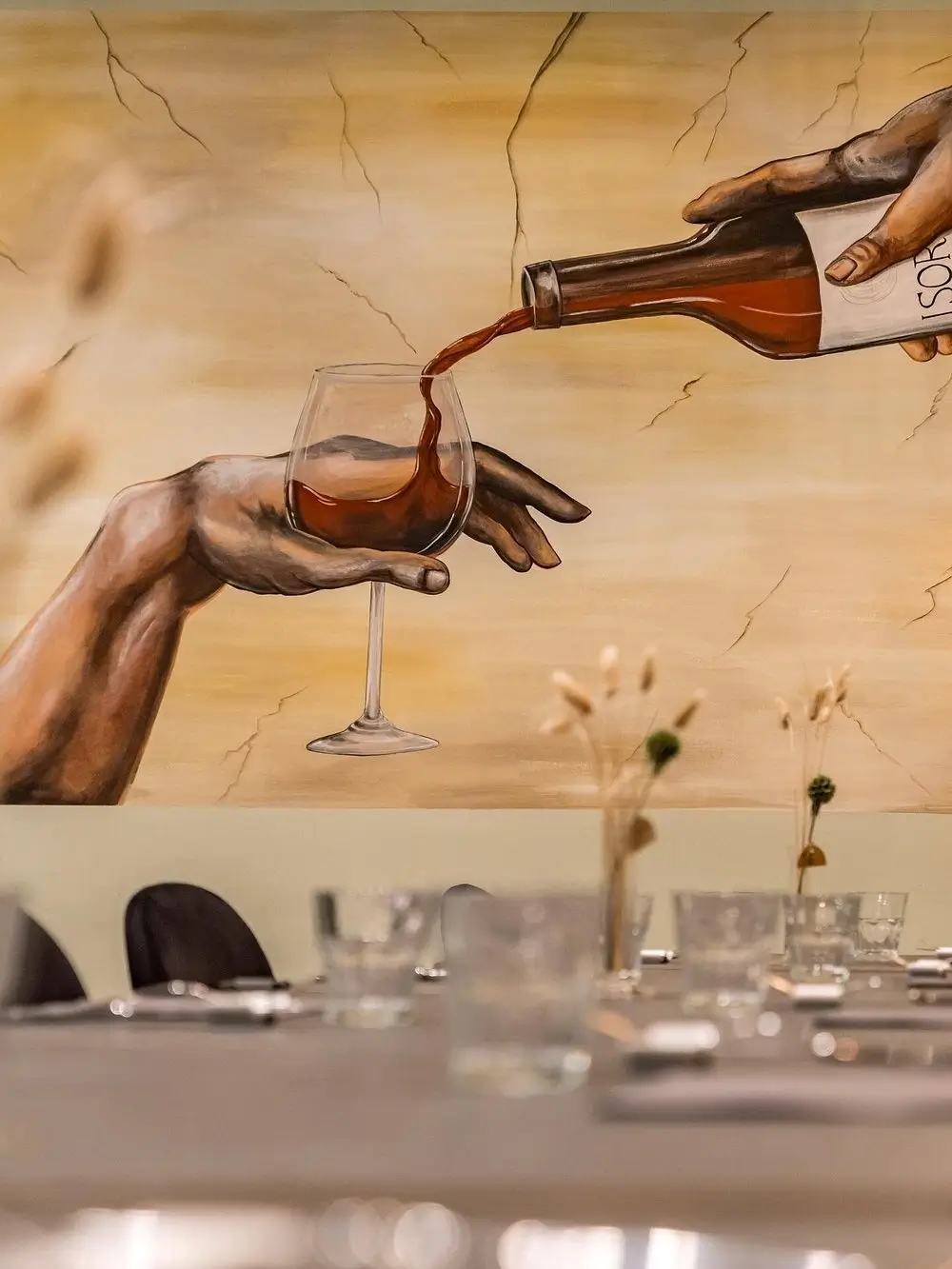 Dipinto nella sala del Ristorante Pizzeria Barallino vicino ad Altopascio